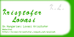 krisztofer lovasi business card